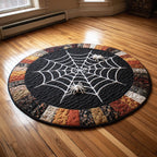 Webbed Spider Round Mat Rug - washable non-slip printed rug