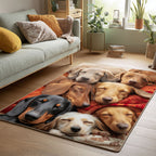 Weenie Nap area rug in a living room