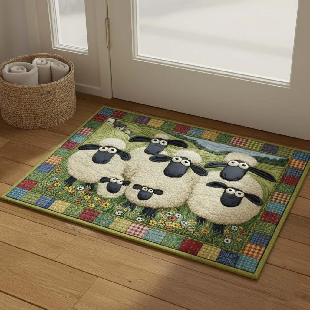 Welcoming Sheep Doormat - Nature Design | Printed Welcome Doormat
