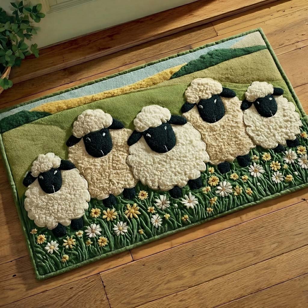 Welcoming Sheep Doormat - Nature Design | Printed Welcome Doormat