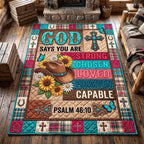 Western Grace area rug in a living room