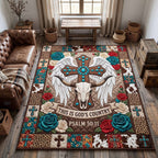 Western Grace area rug in a living room