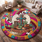 Western Grace Round Mat Rug - Nature Design | Serene Home Decor
