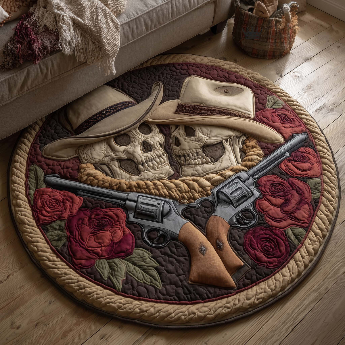 Western Love Round Mat Rug