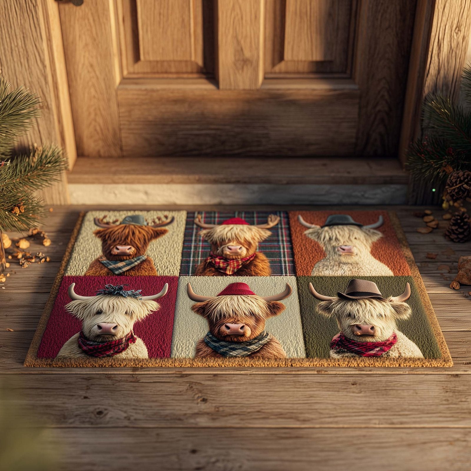 Western Party Quilted Doormat - Nature Design | Printed Welcome Doormat