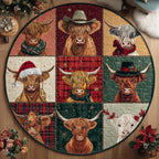 Western Party (Design 3) Round Mat Rug - washable non-slip printed rug