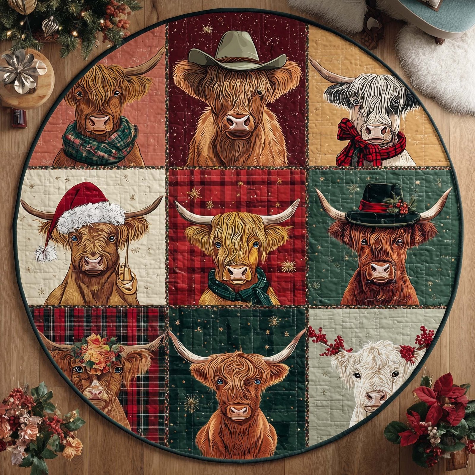 Western Party Round Mat Rug - Nature Design | Serene Home Decor