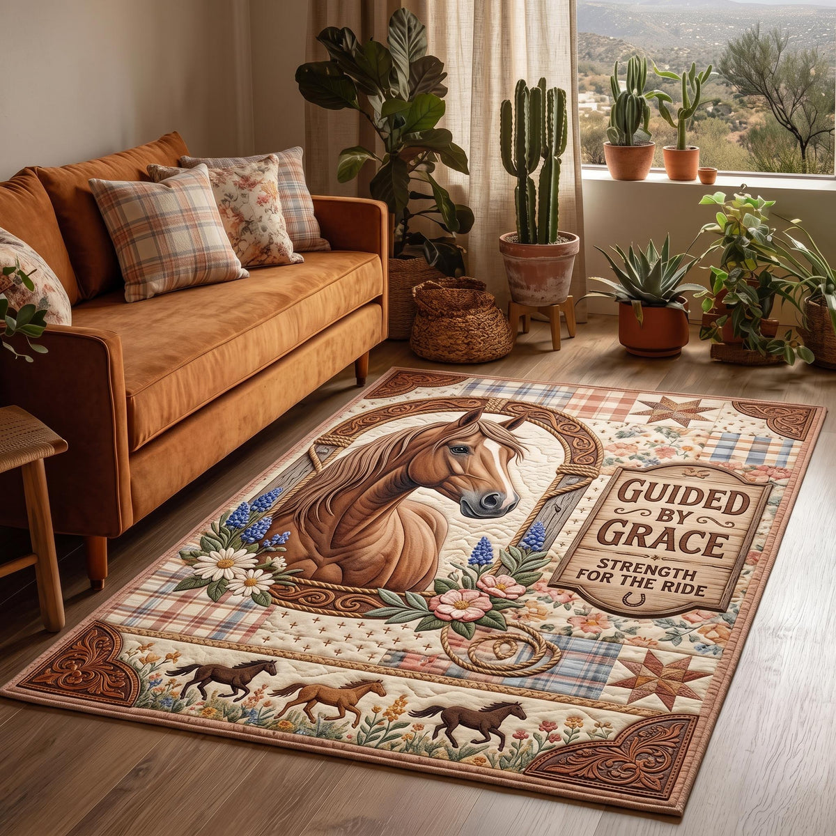 Western Soul area rug in a living room