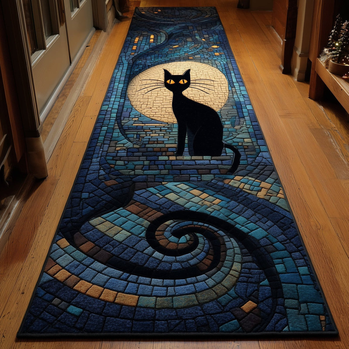 Whimsical Cat Runner Rug - Cute Pet Design | Animal Printed Runner Rug
