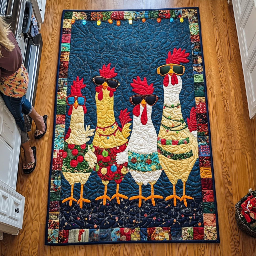 Whimsical Chicken Runner Rug - Nature Design | Serene Runner Rug