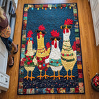 Whimsical Chicken Runner Rug - Nature Design | Serene Runner Rug