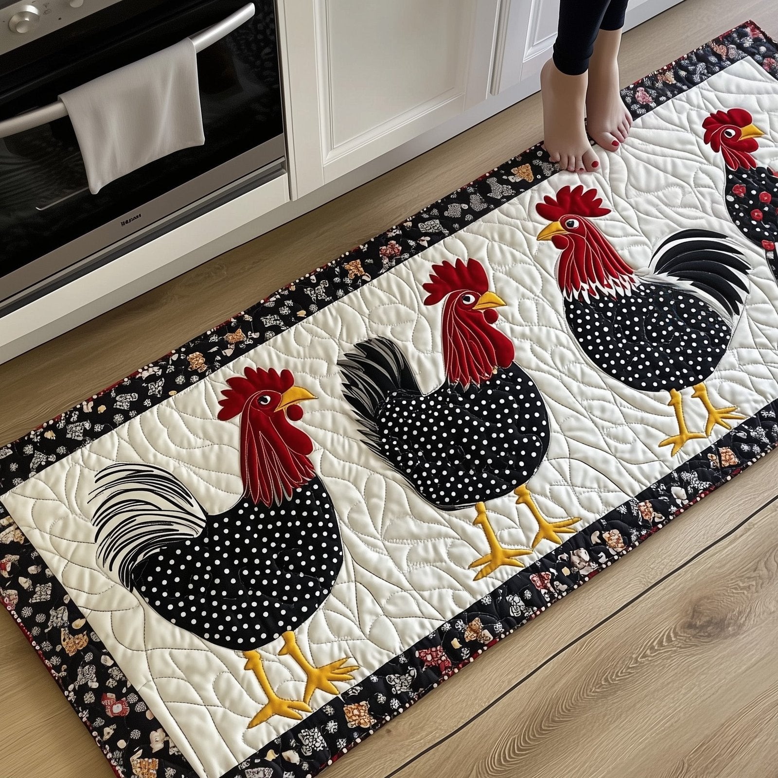 Whimsical Chickens Runner Rug - Nature Design | Serene Runner Rug