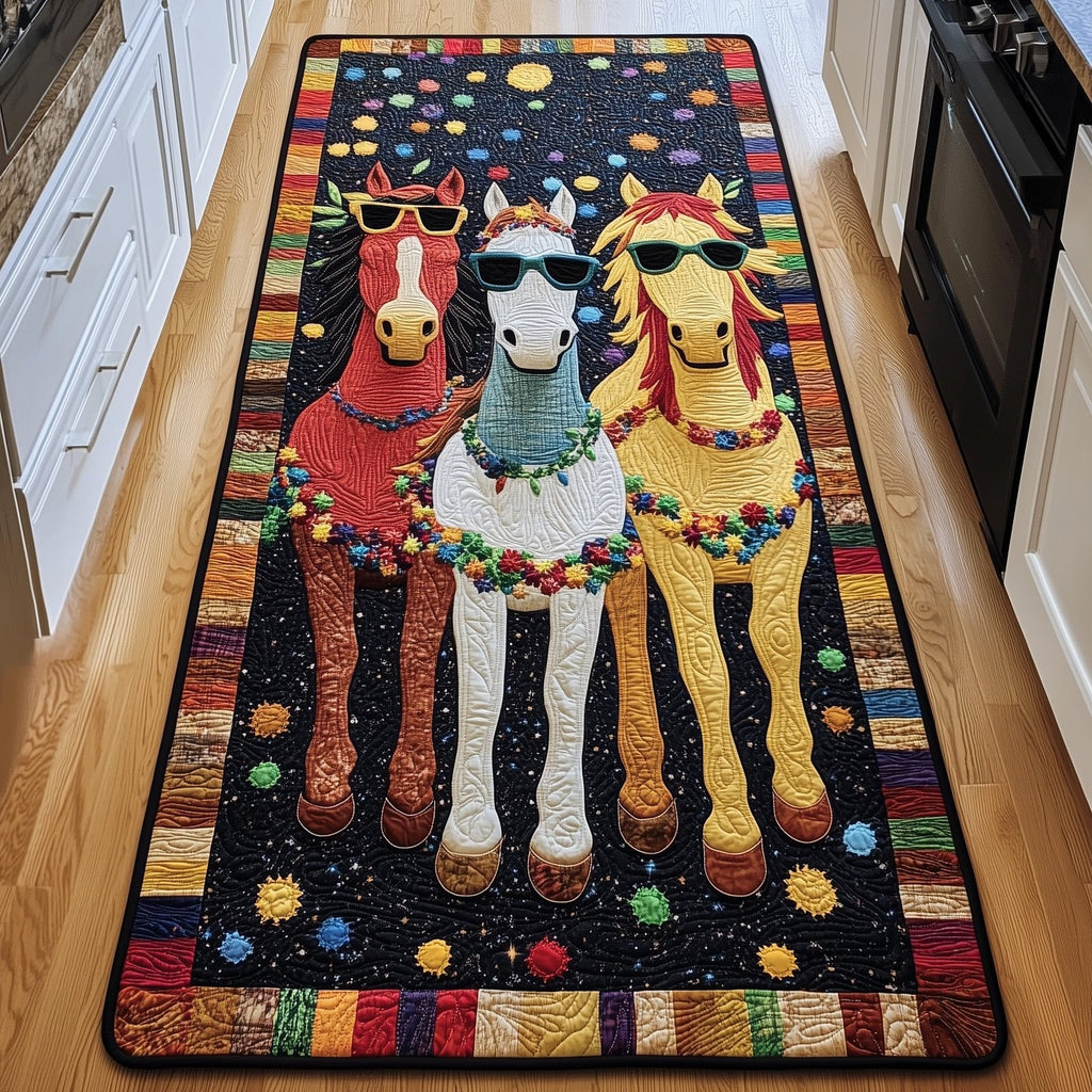 Whimsical Horse Runner Rug - Cute Pet Design | Animal Printed Runner Rug