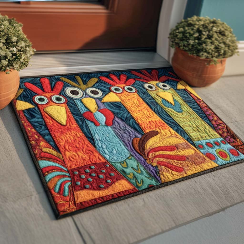 Whimsy Feathers Doormat - Nature Design | Printed Welcome Doormat