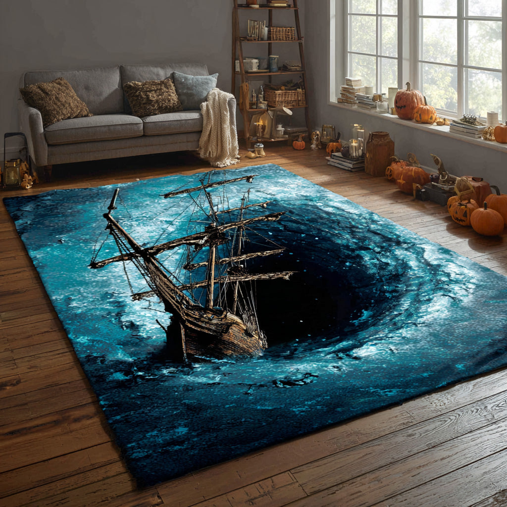 Whirlpool Voyage area rug in a living room