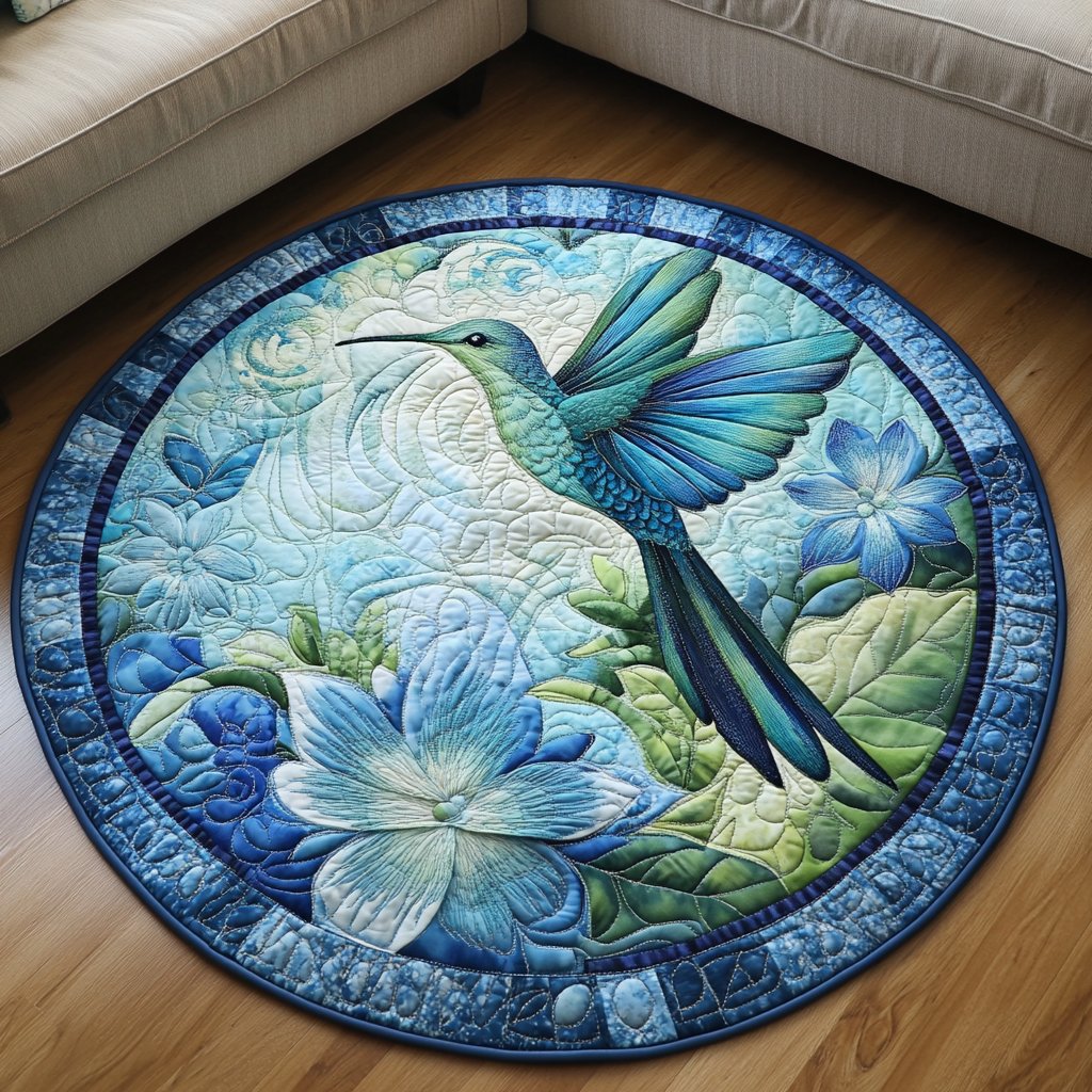 Whirlwind Wings Round Mat Rug - washable non-slip printed rug