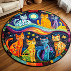 Whisker Wonderland Round Mat Rug - Nature Design | Serene Home Decor