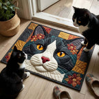 Whiskered Blooms Doormat - Nature Design | Nature Doormat - washable non-slip printed rug