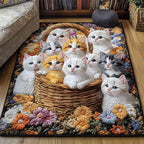 Whiskered Companion area rug in a living room