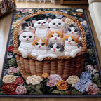 Whiskered Companion area rug in a living room