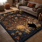 Whiskered Library area rug in a living room