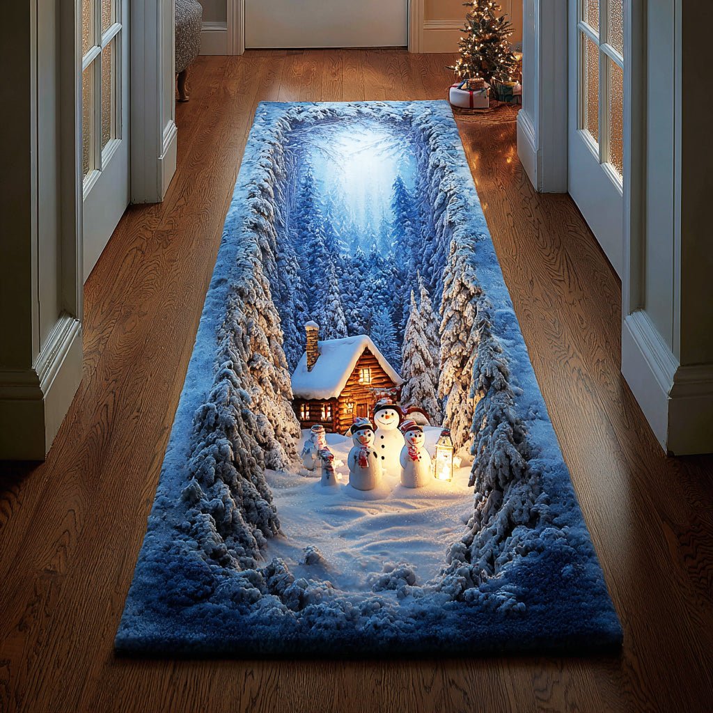 Whispering Pines Night Runner Carpet Runner Rug - Cute Pet Design | Animal Printed Runner Rug