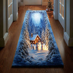 Whispering Pines Night Runner Carpet Runner Rug - Cute Pet Design | Animal Printed Runner Rug