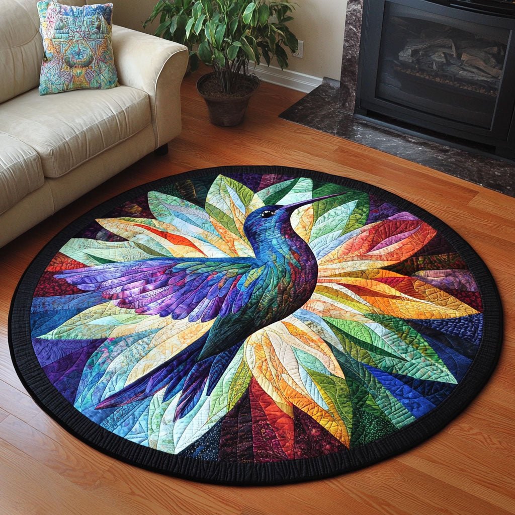 Whispering Wings Round Mat Rug - Nature Design | Serene Home Decor