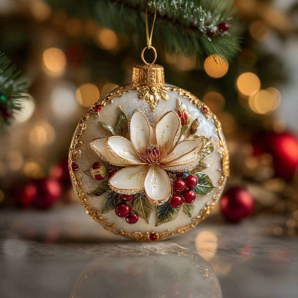 Whispers of Magnolia Christmas Ornament