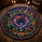 Whisperwick village Round Mat Rug - washable non-slip printed rug