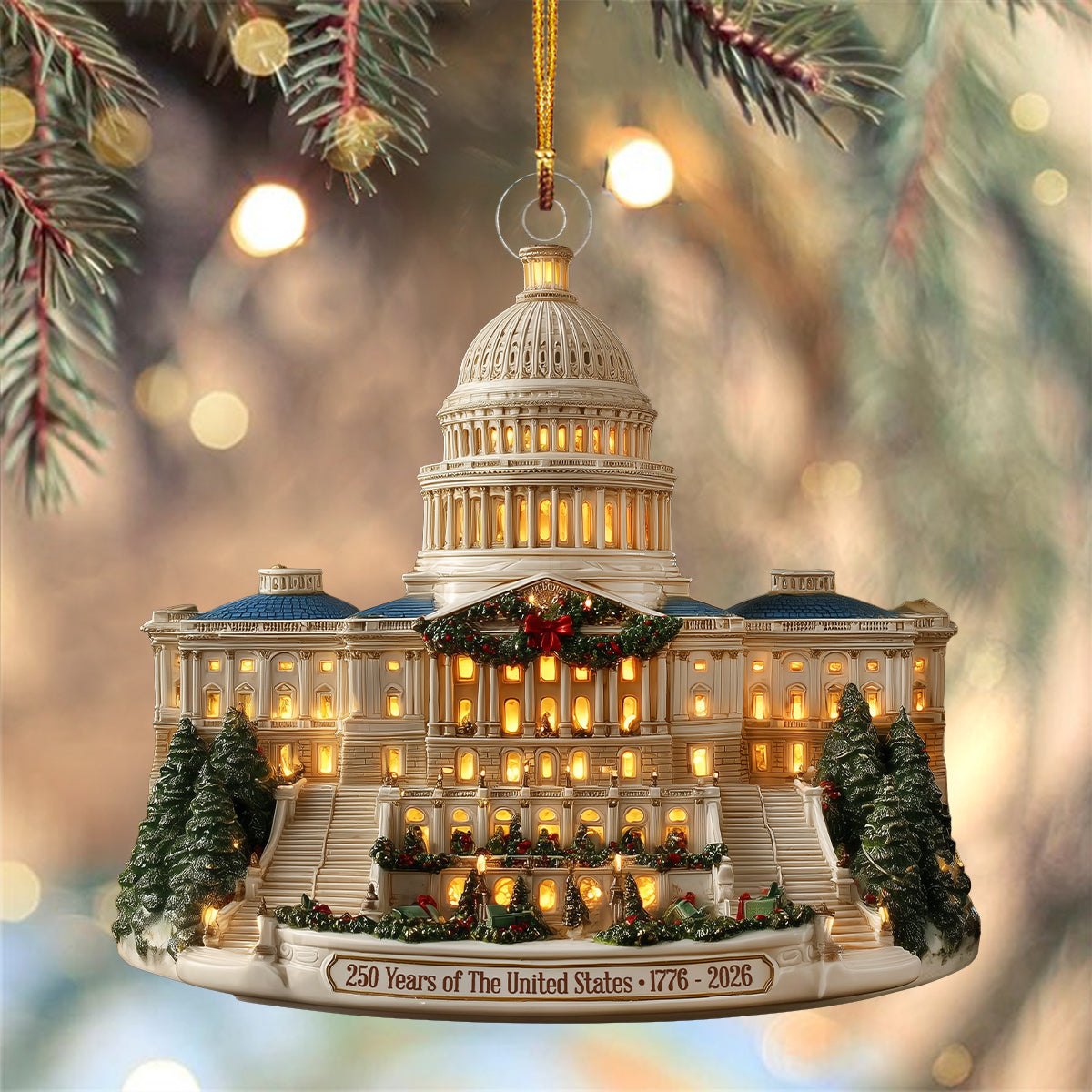 White House Glory Christmas Ornament