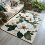 White Grace area rug in a living room