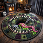 Wicked Hollow (Design 5) Round Mat Rug - washable non-slip printed rug