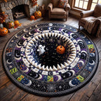 Wicked Hollow (Design 3) Round Mat Rug - washable non-slip printed rug