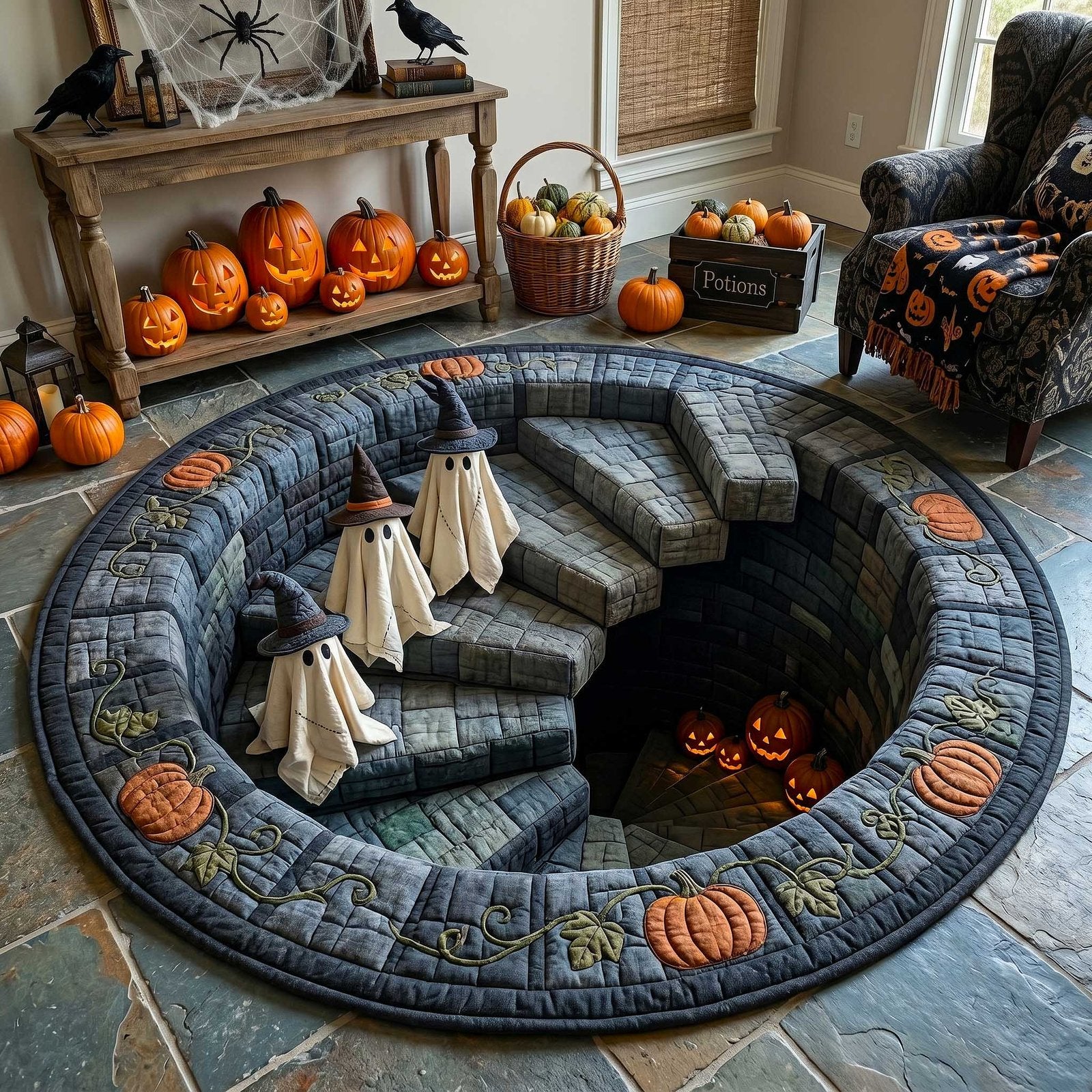 Wicked Spirits Round Mat Rug - Nature Design | Serene Home Decor