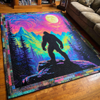 Wild Bigfoot area rug in a living room