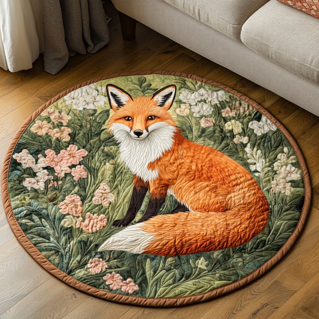 Wild Bloom Round Mat Rug - Nature Design | Serene Home Decor