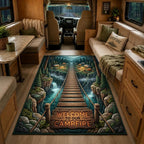 Wild Escape area rug in a living room