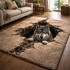 Wild Fang area rug in a living room