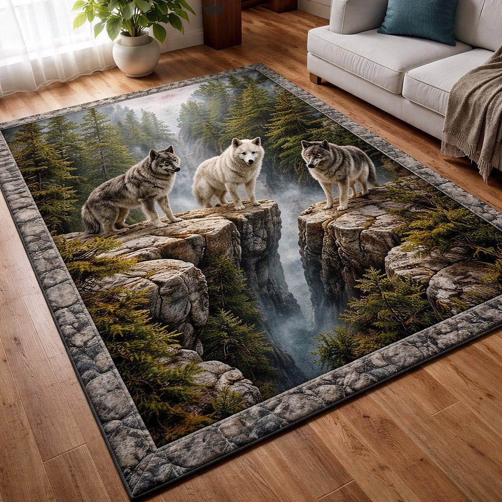Wild Fang area rug in a living room