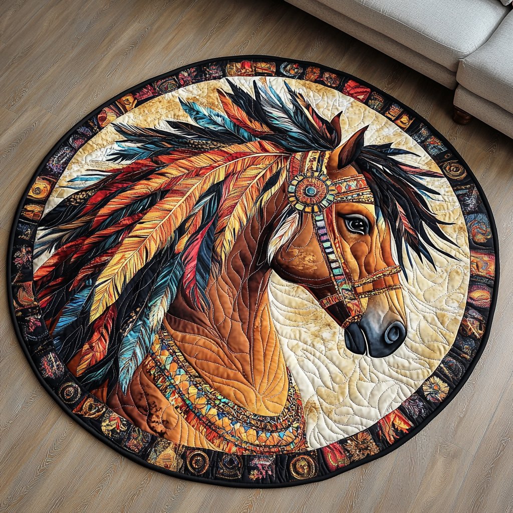 Wild Heart Round Mat Rug - Nature Design | Serene Home Decor
