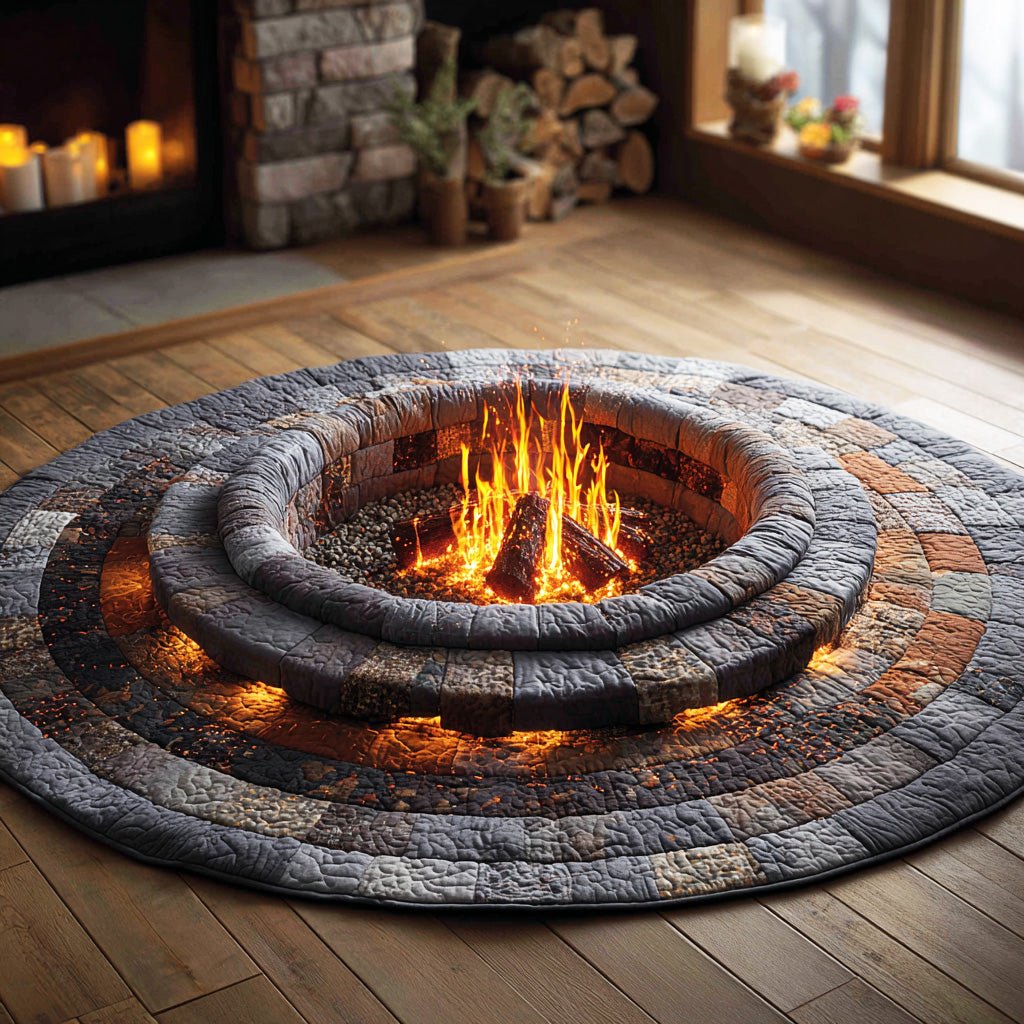 Wild Hearth Night Round Mat Rug - washable non-slip printed rug