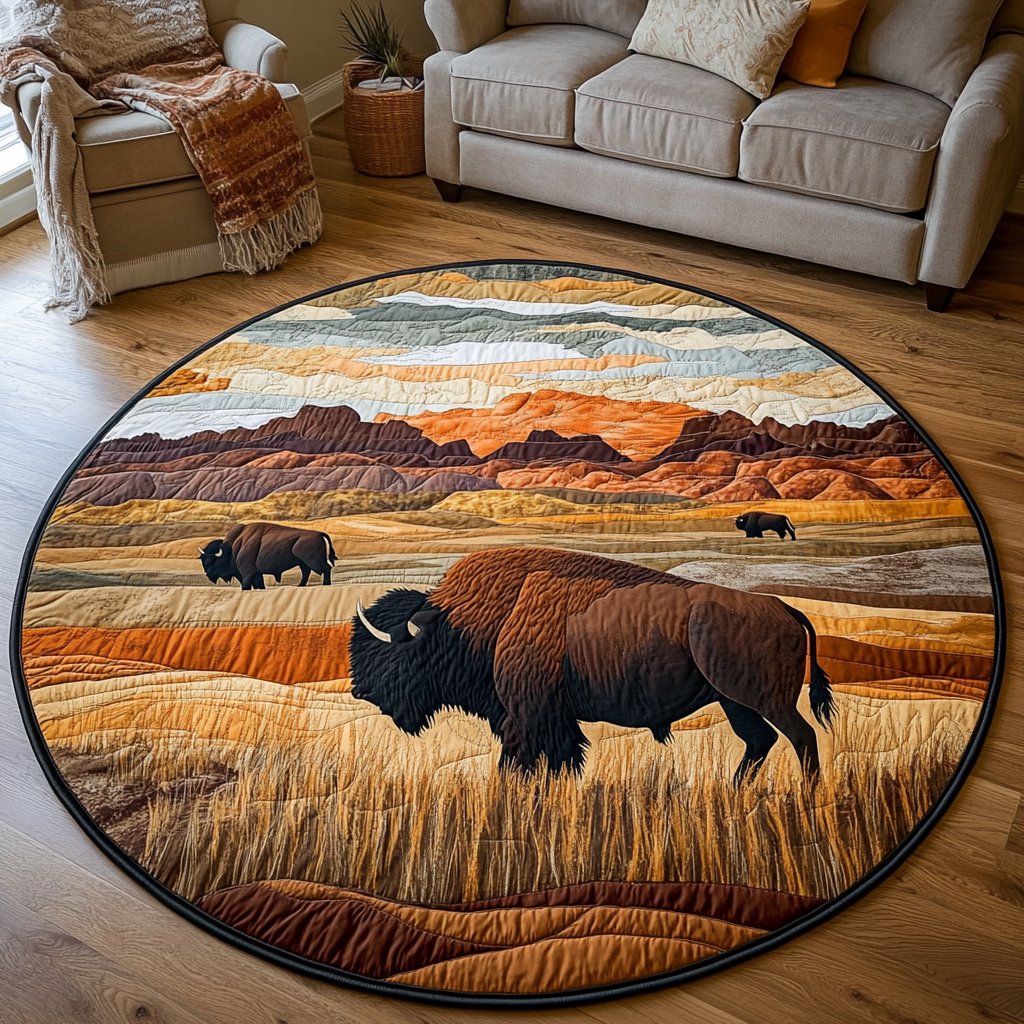 Wild Horizon Round Mat Rug - Nature Design | Serene Home Decor