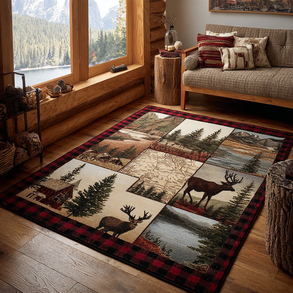 Wild Journey area rug in a living room