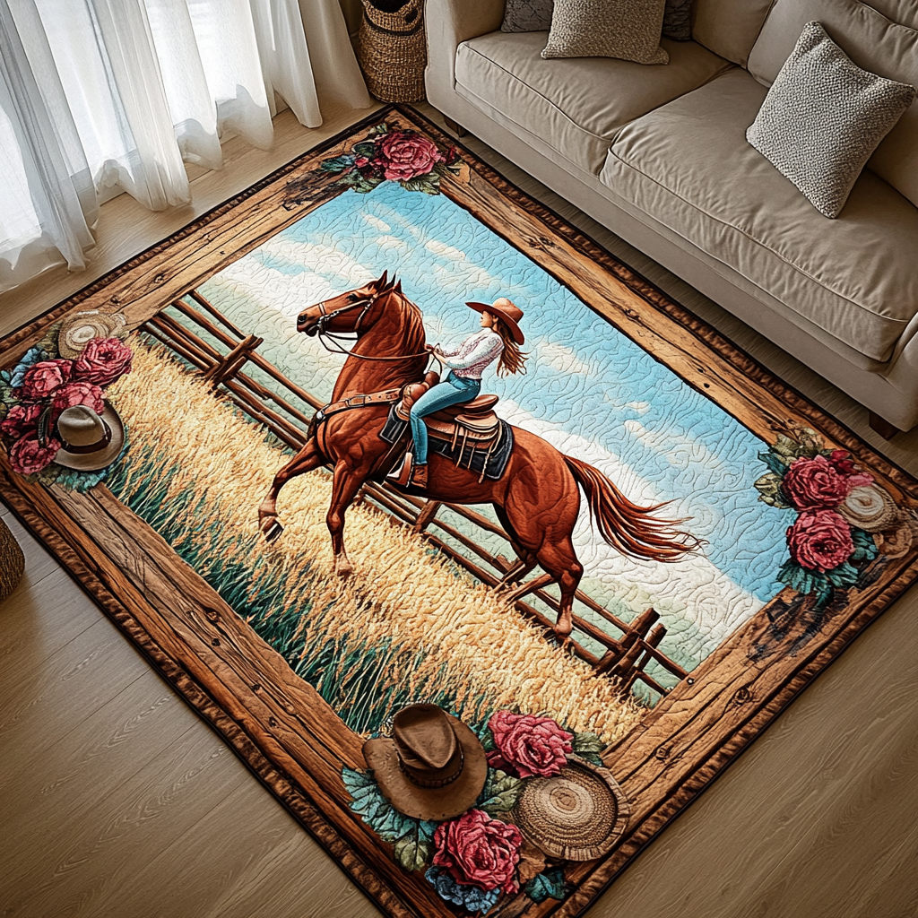 Wild Journey area rug in a living room