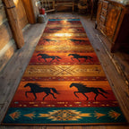 Wild Mustang Runner Carpet Runner Rug - Cute Pet Design | Animal Printed Runner Rug
