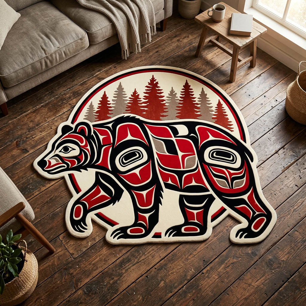 Wild Paw Custom Shape Area Rug - Cute Animal Design | Die-Cut Non-Slip Rug - washable non-slip printed rug