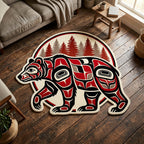 Wild Paw Custom Shape Area Rug - Cute Animal Design | Die-Cut Non-Slip Rug - washable non-slip printed rug