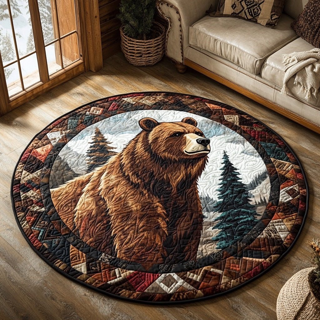 Wild Paws Round Mat Rug - Nature Design | Serene Home Decor