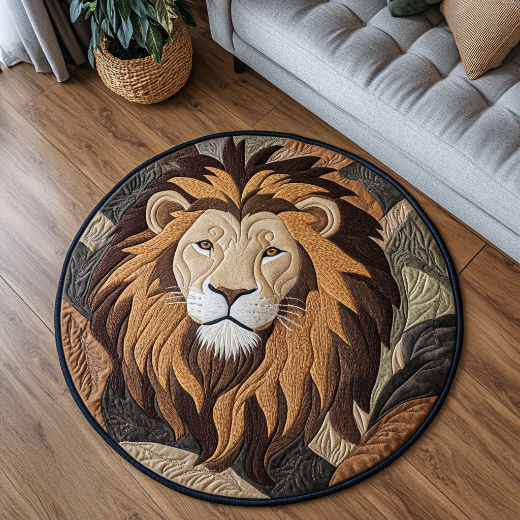 Wild Pride Round Mat Rug - washable non-slip printed rug